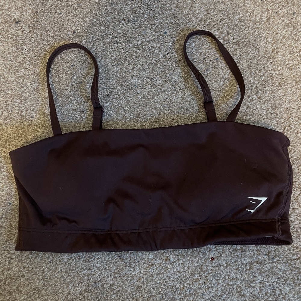 Gymshark Brown Bandeau Sports Bra